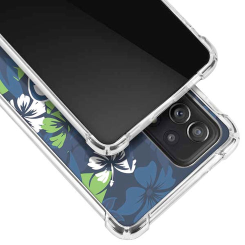 NFL Seattle Seahawks Tropical Print Galaxy A52 5G Clear Case